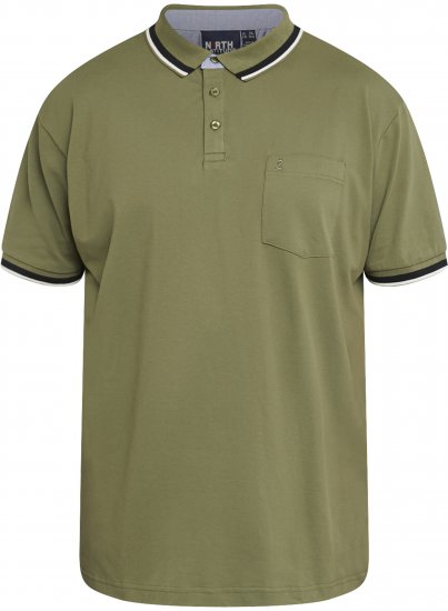 North Latitude 61128 Superflex Piqué-Poloshirt Olivgrün - Polo-shirts für herren - Polo-Shirts für Herren in großen Größen
