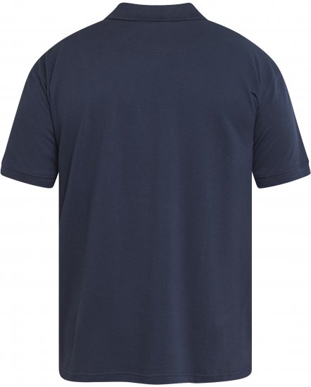 North Latitude 61131 Piqué-Poloshirt mit Kontrastärmeln und Stickerei Marineblau - Polo-shirts für herren - Polo-Shirts für Herren in großen Größen