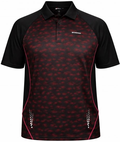 Espionage LW156 Performance Polo Red/Black - Polo-shirts für herren - Polo-Shirts für Herren in großen Größen