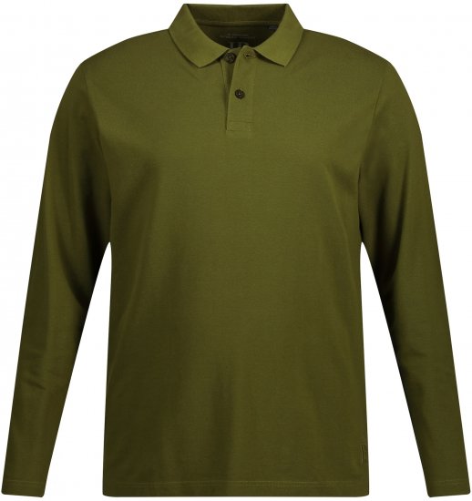 JP1880 Polo Shirt Basic Long Sleeve Pique Moss Green - Polo-shirts für herren - Polo-Shirts für Herren in großen Größen