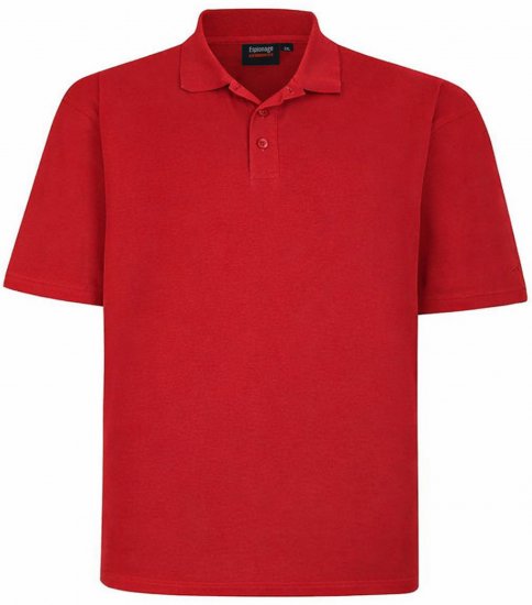 Espionage P074 Plain Pique Polo Red - Polo-shirts für herren - Polo-Shirts für Herren in großen Größen