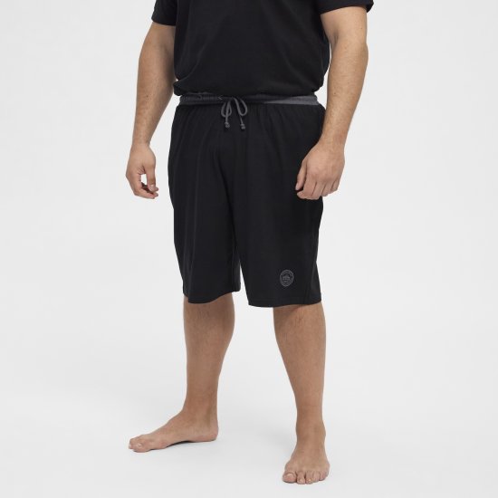 North Latitude Pyjama Shorts Black - Pyjama/Loungewear - Schlafanzüge/Pyjama für Herren in Übergröße