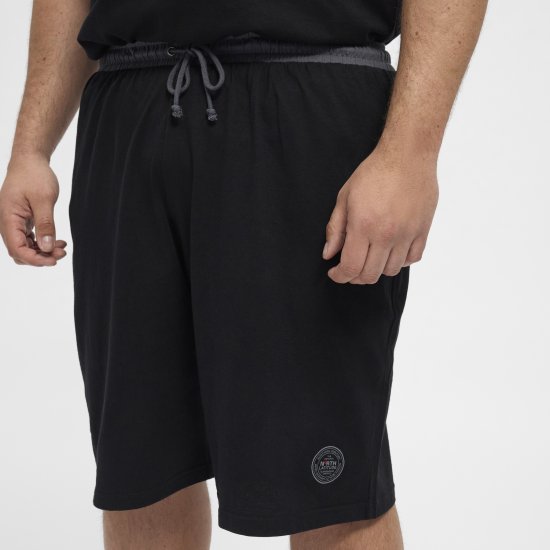North Latitude Pyjama Shorts Black - Pyjama/Loungewear - Schlafanzüge/Pyjama für Herren in Übergröße