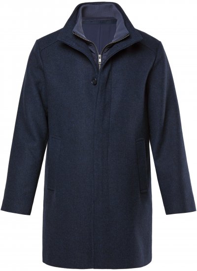 Boston Park Coat Two-Tone Wool Mix Navy - Herren jacken - Herren Jacken in großen Größen