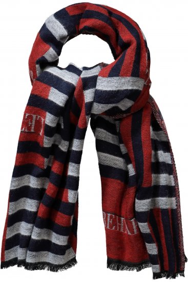 Ulla Popken Be Happy Statement Print Scarf Navy - Accessoires - Schals für Damen
