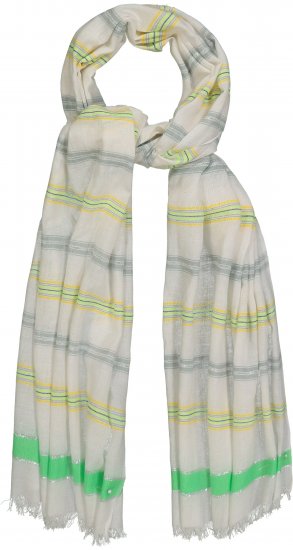 Ulla Popken Glitter Effect Scarf Lime - Accessoires - 