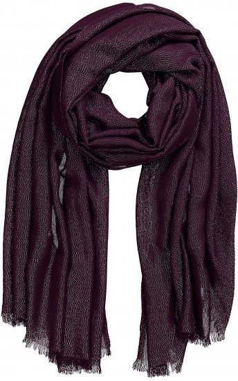 Ulla Popken Metallic Shimmer Scarf Red - Accessoires - Schals für Damen