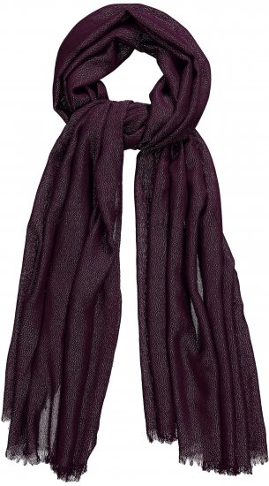 Ulla Popken Metallic Shimmer Scarf Red - Accessoires - Schals für Damen