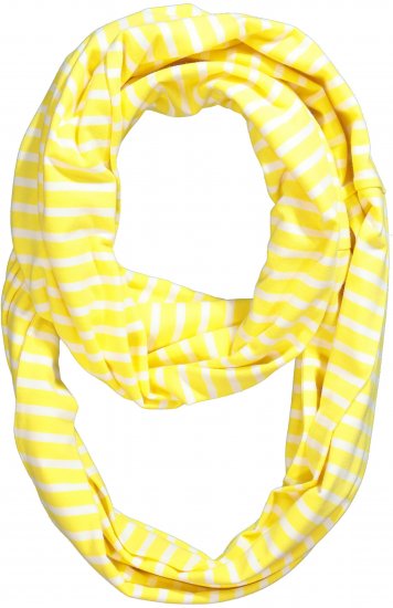 Ulla Popken Striped Infinity Scarf Lemon Yellow - Accessoires - 