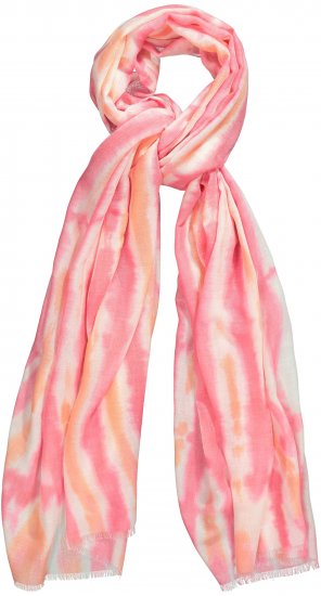 Ulla Popken Tie Dye Striped Scarf Magenta Pink - Accessoires - Schals für Damen