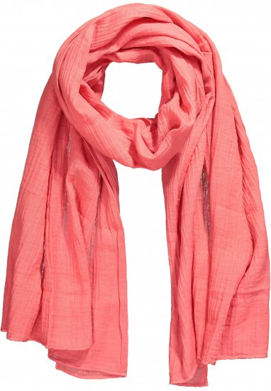Ulla Popken Muslin Scarf Dark Coral - Accessoires - Schals für Damen