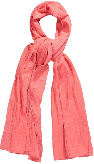 Ulla Popken Muslin Scarf Dark Coral - Accessoires - Schals für Damen