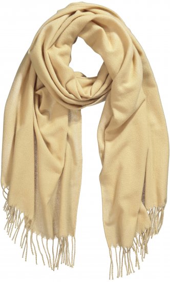 Ulla Popken Fringed Scarf Dark Putty - Accessoires - Schals für Damen