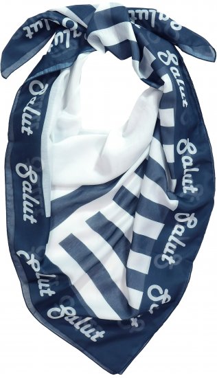 Ulla Popken Maritime Inspired Scarf Deep Aqua - Accessoires - Schals für Damen