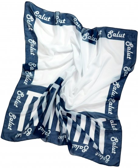 Ulla Popken Maritime Inspired Scarf Deep Aqua - Accessoires - Schals für Damen