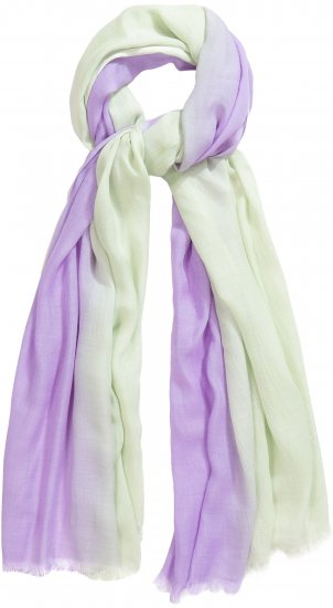 Ulla Popken Fringed Ombre Scarf Pistachio - Accessoires - Schals für Damen