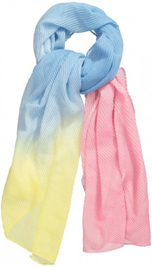 Ulla Popken Pleated Color Gradient Scarf Light Blue - Accessoires - Schals für Damen