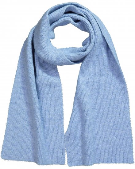 Ulla Popken Ribbed Knit Scarf Blue - Accessoires - 
