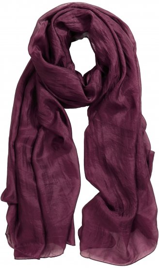 Ulla Popken Silk Scarf Aubergine - Accessoires - Schals für Damen