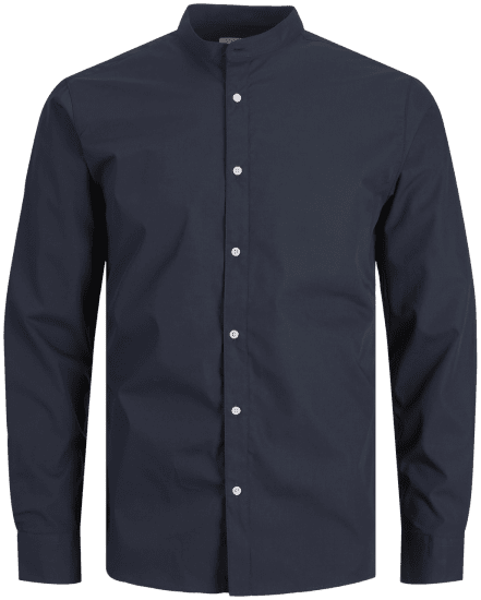 Motley Denim Big Sizes for Men Jack & Jones JOE Shirt Long Sleeve Plain Casual Blue