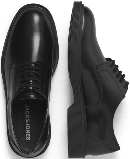 Jack & Jones Dax Leather Lace Shoes Anthracite - Herrenschuhe 40-52 - 