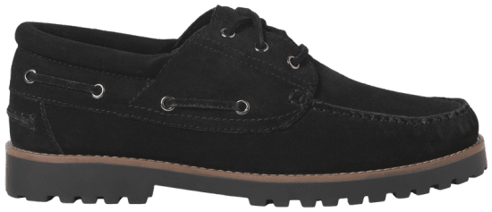 Jack & Jones Brooklyn Suede Boat Shoes Black - Herrenschuhe 40-52 - 