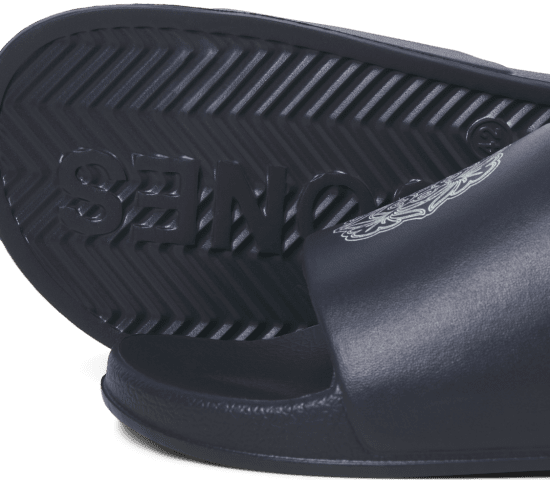 Jack & Jones Flower Sliders Black - Herrenschuhe 40-52 - 
