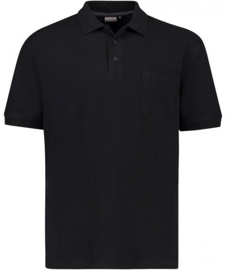 Adamo 139311 Poloshirt RF Black - Polo-Shirts für Herren in großen Größen - Polo-Shirts für Herren in großen Größen