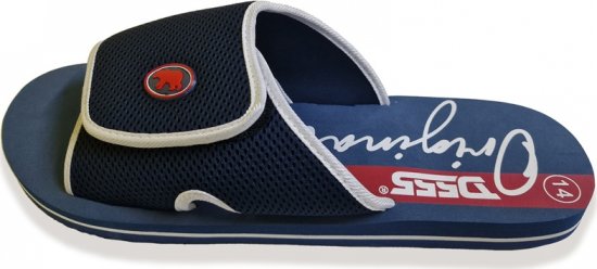 D555 DRAKE Slippers With Velcro Fastening Navy - Herrenschuhe 40-52 - 
