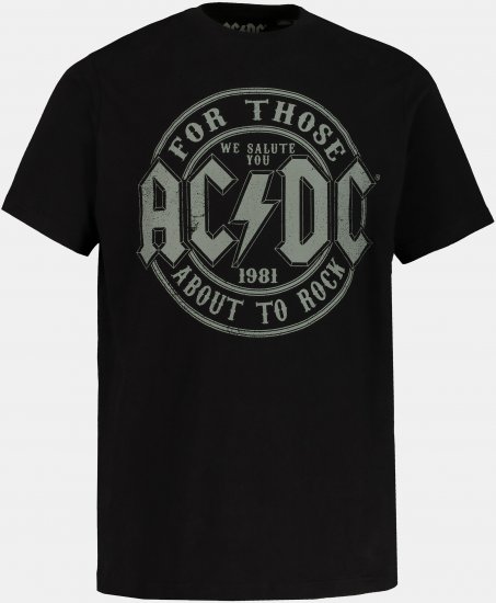 JP1880 AC/DC Graphic Comfort Fit Band T-Shirt Black - Herren-T-shirts - Herren-T-Shirts in großen Größen