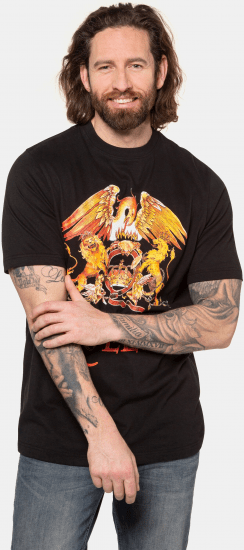 JP1880 Queen Graphic Comfort Fit Band T-Shirt Black - Herren-T-shirts - Herren-T-Shirts in großen Größen
