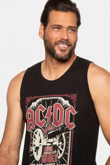 JP1880 AC/DC Graphic Band Tank Top Black - Herren-T-shirts - Herren-T-Shirts in großen Größen