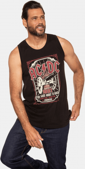 JP1880 AC/DC Graphic Band Tank Top Black - Herren-T-shirts - Herren-T-Shirts in großen Größen