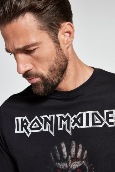 JP1880 Iron Maiden Graphic Band T-Shirt Black - Herren-T-shirts - Herren-T-Shirts in großen Größen