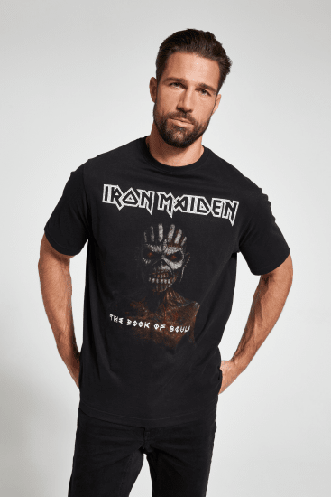 JP1880 Iron Maiden Graphic Band T-Shirt Black - Herren-T-shirts - Herren-T-Shirts in großen Größen