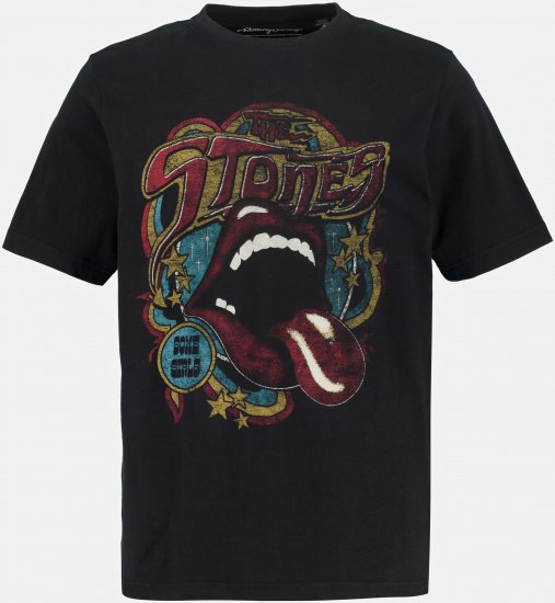 JP1880 Rolling Stones Graphic Band T-Shirt Black - Herren-T-shirts - Herren-T-Shirts in großen Größen