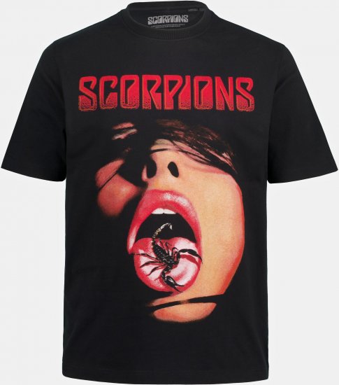 JP1880 Scorpions Graphic Comfort Fit Band T-Shirt Black - Herren-T-shirts - Herren-T-Shirts in großen Größen