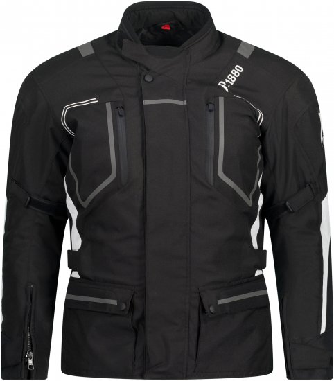 JP1880 Sporty Touring Motorcycle Jacket Black - Motorradbekleidung in Übergrößen - Motorradbekleidung in großen Größen für Herren