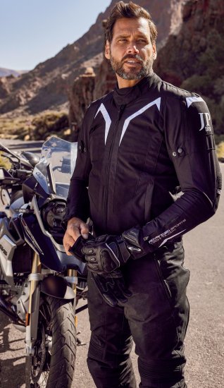 JP1880 3D Mesh Insert Motorcycle Jacket Black - Motorradbekleidung in übergrößen - Motorradbekleidung in großen Größen für Herren