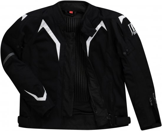 JP1880 3D Mesh Insert Motorcycle Jacket Black - Motorradbekleidung in übergrößen - Motorradbekleidung in großen Größen für Herren