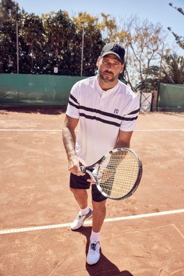  JP1880 Henley Tennis T-Shirt Snow White - Sportbekleidung & outdoor - Sportbekleidung in große größen für herren