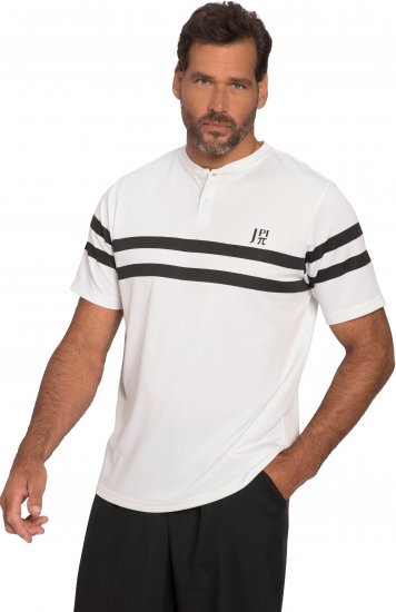  JP1880 Henley Tennis T-Shirt Snow White - Sportbekleidung & outdoor - Sportbekleidung in große größen für herren