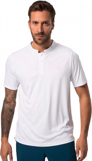 JP1880 Henley QuickDry Tennis T-Shirt Snow White - Sportbekleidung & outdoor - Sportbekleidung in große größen für herren