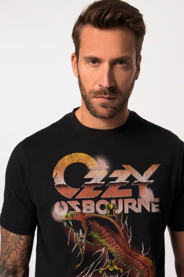 JP1880 Ozzy Osbourne Graphic Band T-Shirt Black - Herren-T-shirts - Herren-T-Shirts in großen Größen