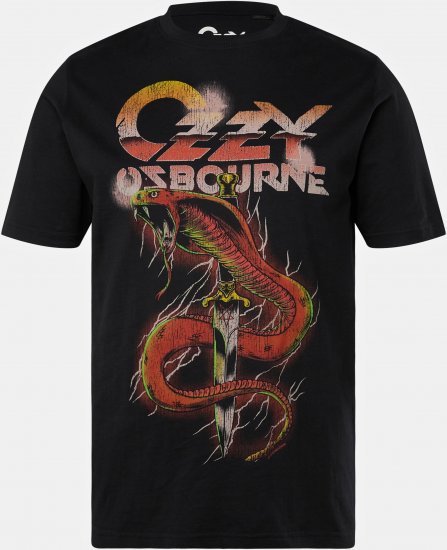 JP1880 Ozzy Osbourne Graphic Band T-Shirt Black - Herren-T-shirts - Herren-T-Shirts in großen Größen