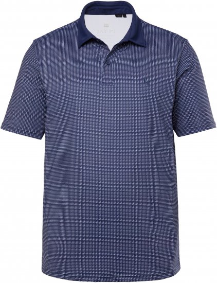 JP1880 Jay-Pi QuickDry Small Print Golf Polo Shirt Navy Blue - Polo-shirts für herren - Polo-Shirts für Herren in großen Größen