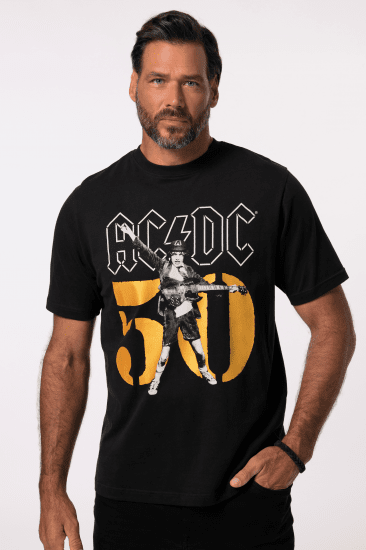 JP1880 AC/DC Graphic Band T-Shirt Black - Herren-T-shirts - Herren-T-Shirts in großen Größen