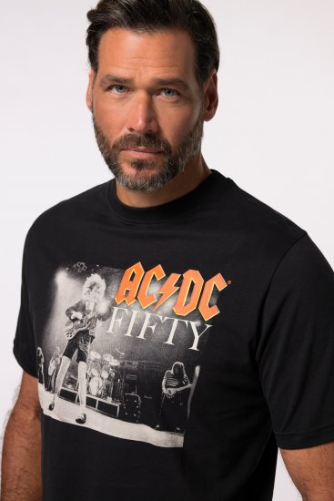 JP1880 AC/DC 50th Anniversary Band Photo T-Shirt Black - Herren-T-shirts - Herren-T-Shirts in großen Größen