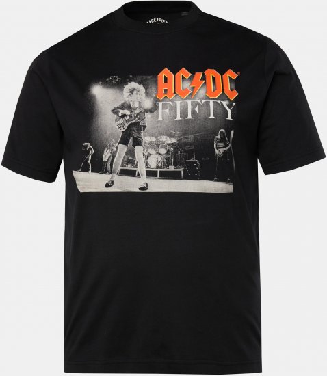 JP1880 AC/DC 50th Anniversary Band Photo T-Shirt Black - Herren-T-Shirts in großen Größen - Herren-T-Shirts in großen Größen