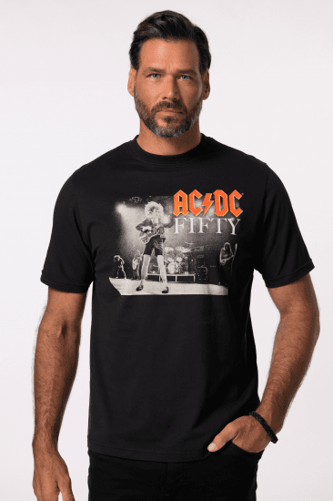 JP1880 AC/DC 50th Anniversary Band Photo T-Shirt Black - Herren-T-shirts - Herren-T-Shirts in großen Größen